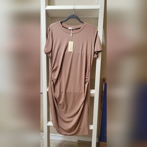 Brown fitted dress